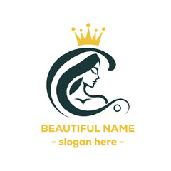 a logo for beautiful name on a white background
