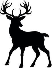 deer silhouette vector design with a white background