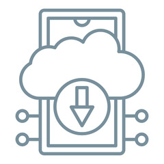 Mobile cloud Icon