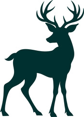 deer silhouette vector design with a white background