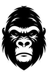 Fototapeta premium Monkey SVG, Baboon SVG, Gorilla SVG, Chimpanzee SVG, Banana SVG, Monkey laugh SVG, Monkey Silhouette, Monkey Vector, Clipart, Cut file for Cricut SVG, JPG, PNG