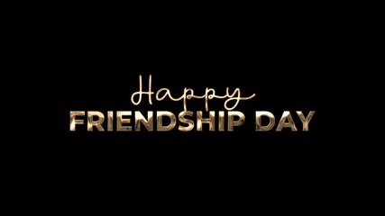 Happy Friendship Day Animation, ideal for social media posts, greeting cards, and invitations. Celebrate the spirit of friendship with this elegant design.