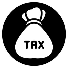 money bag glyph icon