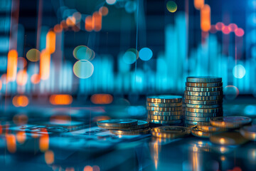 abstract image depicting the concept of deflation and appreciating assets 