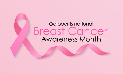 Breast Cancer Awareness Month in October. greeting card, poster, banner, Vector Template. Holiday Concept