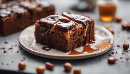 Homemade chestnut cake sweet vegan chocolate chestnut brownie