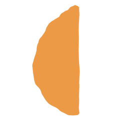 Orange haft circle paper art