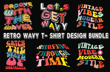 Retro Wavy T-shirt Collection
Retro Graphic Tees Bundle
