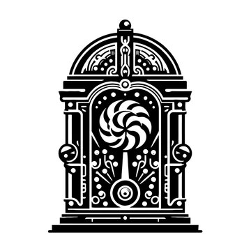 recommend clip art: candy in decorative emblem ornament, Victorian, art deco, art nouveau, boho, bohemian,  folk, flourish