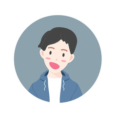 Character face vector isolated on white background, Vector illustration EPS 10