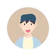 Character face vector isolated on white background, Vector illustration EPS 10