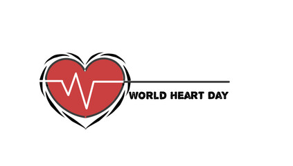 World heart day symbol. World heart day symbol for background.	