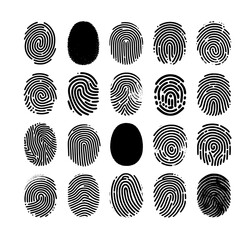 fingerprint set vector isolated