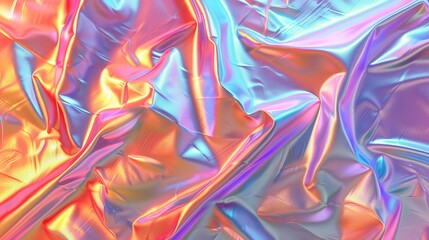 Obraz premium Iridescent Foil Texture Pack with Holographic Background Overlay
