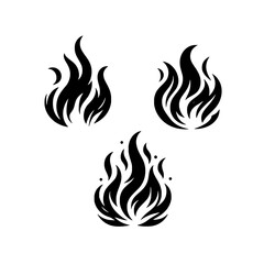 fire flame set vector isolated © EngAhmedPixel