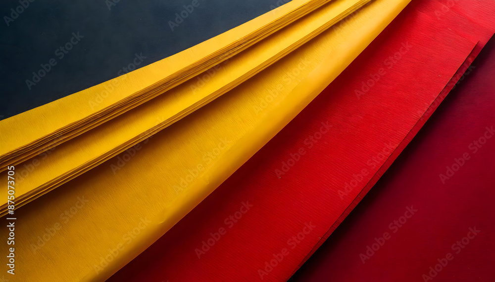 Sticker red and yellow color background. generative ai.