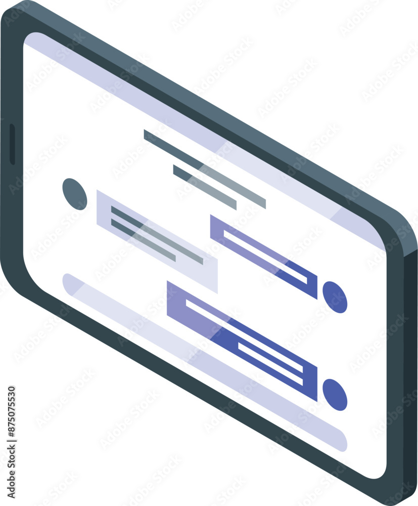 Poster smartphone is displaying an online chatting application with messages being exchanged