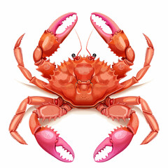 Crab top view vector isolated animal