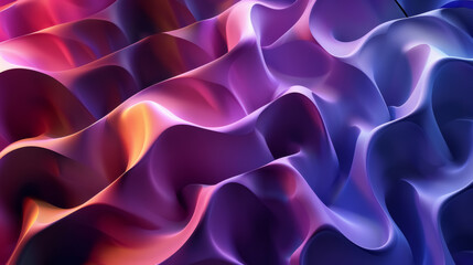 Obraz premium vibrant abstract fluid art background with flowing wavy lines in purple and blue tones
