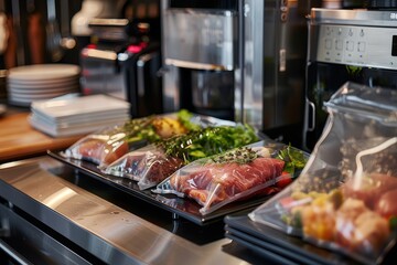 A cutting-edge sous-vide machine cooking