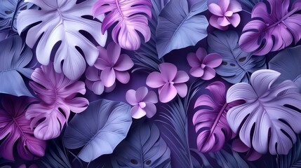 A purple background with many purple leaves