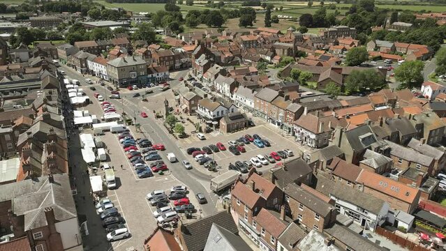 Thirsk town square, North Yorkshire, England