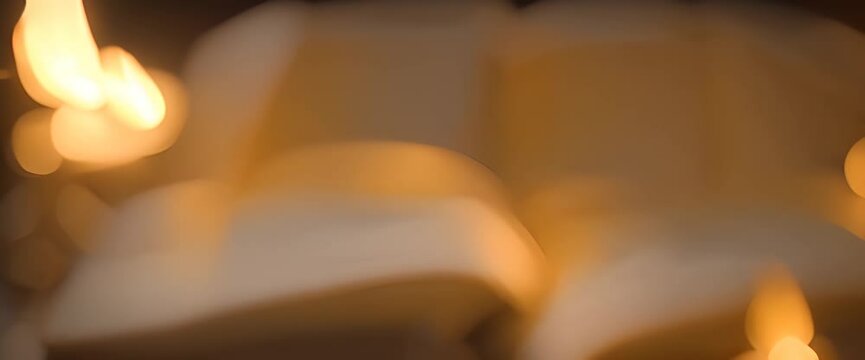 An open book with ancient text
