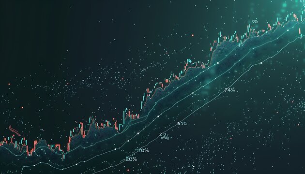 Clear and concise scatter plot highlighting a strong positive relationship between stock prices and trading volume, with data points arranged in an ascending order.