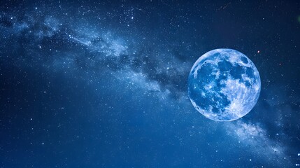 blue moon background concept