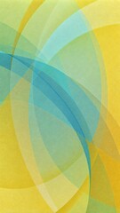 abstract design composed of overlapping curved shapes in various pastel colors.