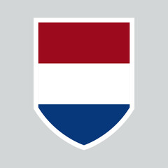 Netherlands Flag Shield Shape Frame