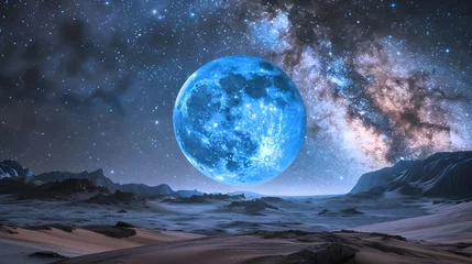 blue moon background concept