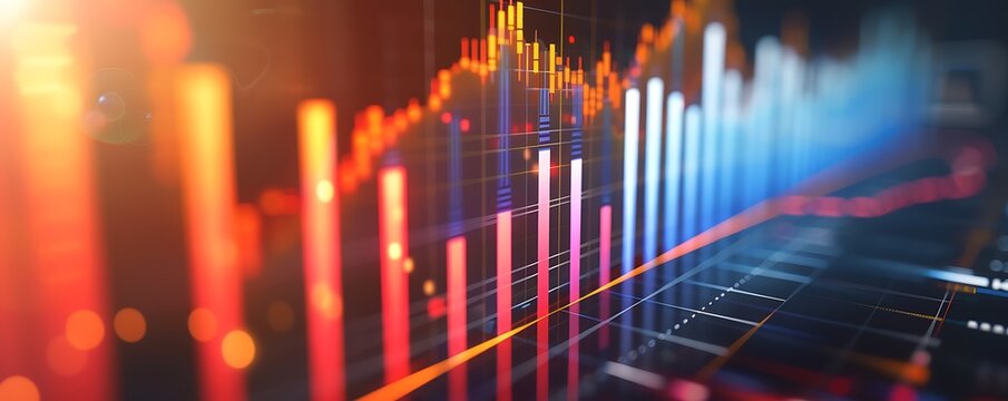 High-definition bar graph showing a substantial spike in stock values, capturing a sudden surge in market performance with well-defined bars and clear, concise labels.