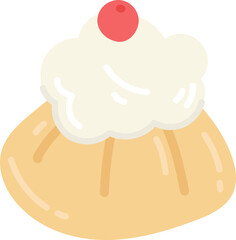 Cartoon sweet bun illustration
