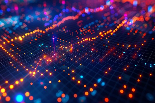 High-resolution scatter plot showing a clear positive relationship between stock prices and trading volume, with tightly clustered data points forming an upward trend.