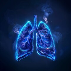 Detailed Lung Visualization in Futuristic Medical Tech