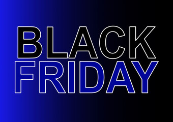 Event poster, black friday, black and blue background.