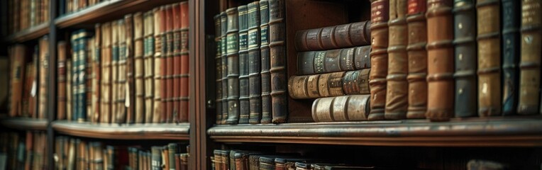 Focused Library Shelves in a Modern Setting