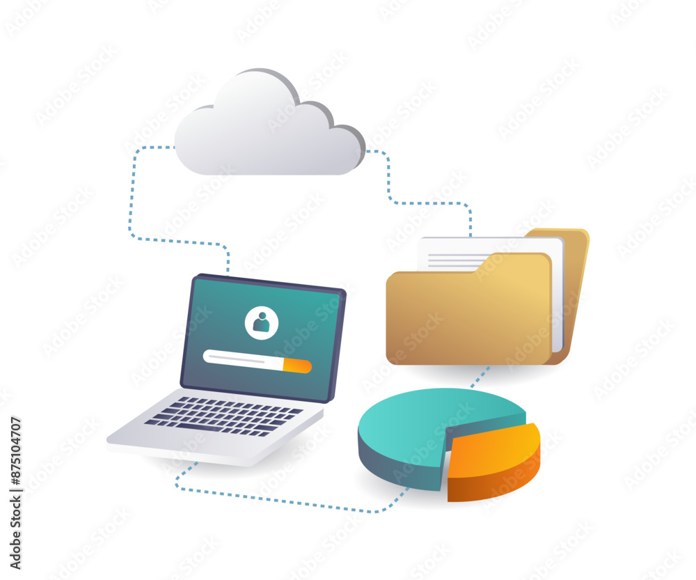Poster securing personal data folders in cloud servers