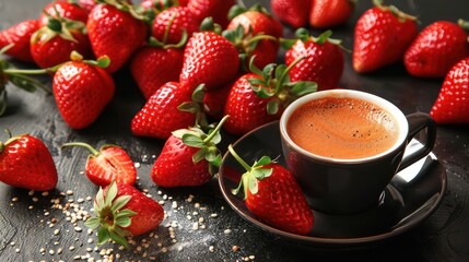 New strawberry coffee for restaurant