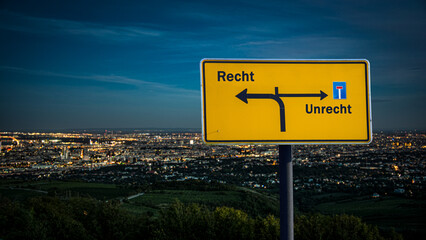 Signposts the direct way to right versus wrong