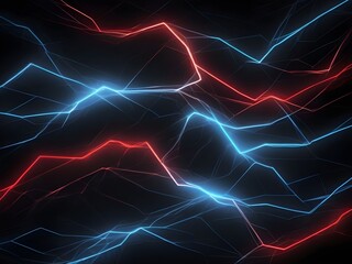 abstract lines red and blue neon color background