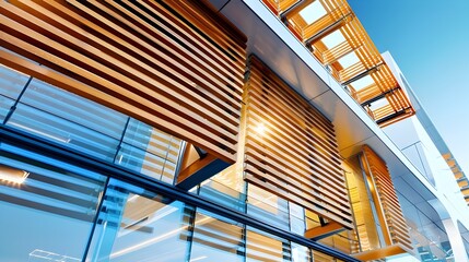 Integrated Wood Laths in Modern Architectural Facade Design