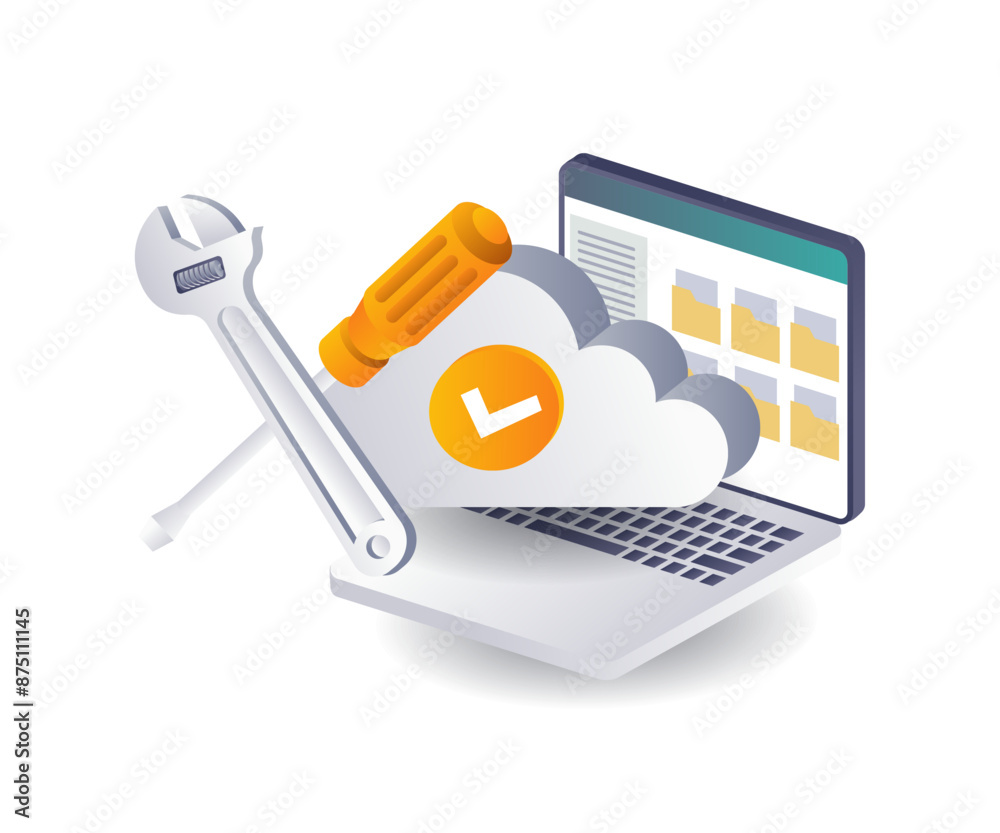 Aufkleber maintaining and repairing business data on cloud servers