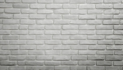 Naklejka premium White brick wall texture background for stone tile block painted in grey light color. Generative AI.