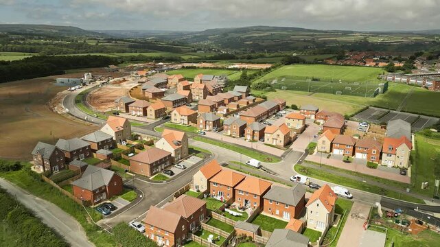 New build housing estate, Whiby, North Yorkshire, England