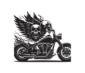 skull biker vector design,awesome skull biker svg,high resolution printable skull biker artwork.