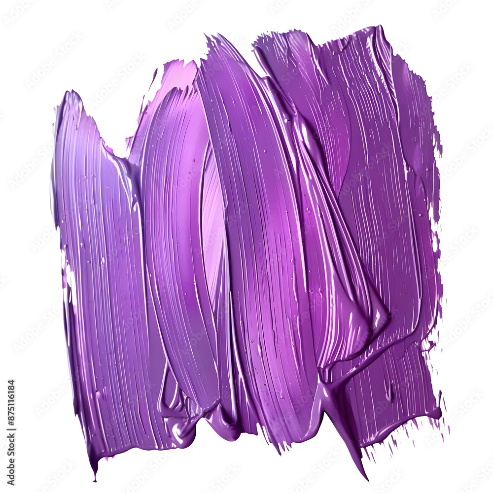 Aufkleber high-resolution image of glossy purple paint smear on a transparent background, showcasing texture a