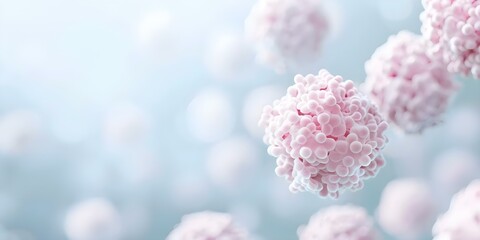 Soft-colored medical background with white cells symbolizing the immune system. Concept Medical Illustration, Immune System, Soft Colors, White Cells, Health Concept