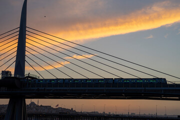 View the fantastic night view of Istanbul from the dockside park